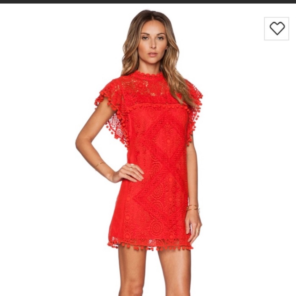 Tularosa red lace dress